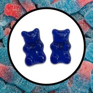 Blue Gummy Bear Stud Earrings